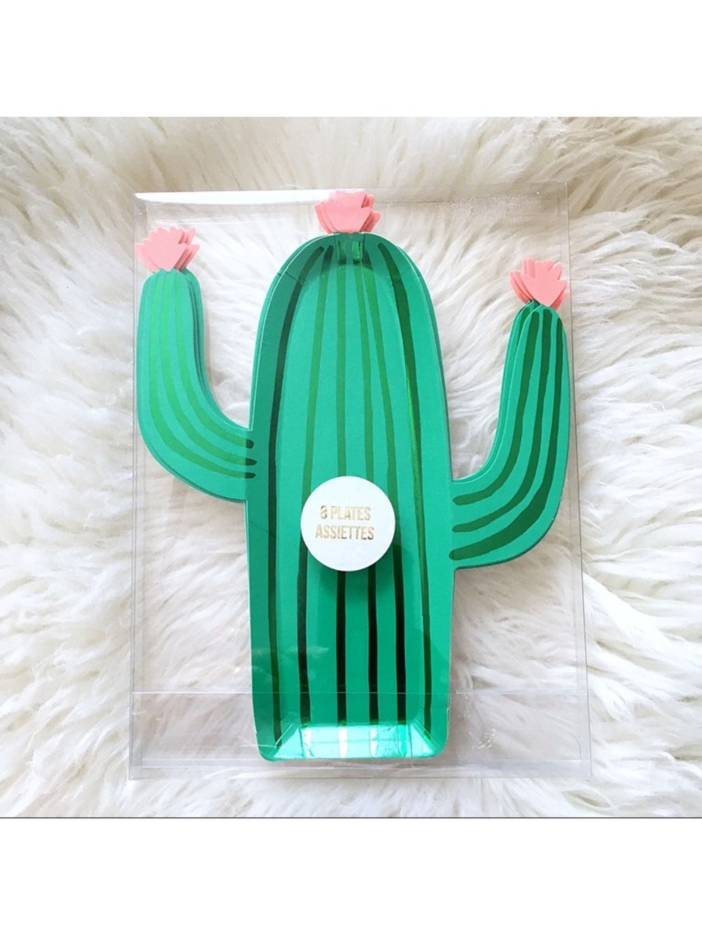 Meri Meri Cactus Shaped 8 piece Party Plates
